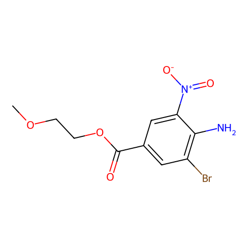 2-Methoxyethyl 4-amino-3-bromo-5-nitrobenzoate structure