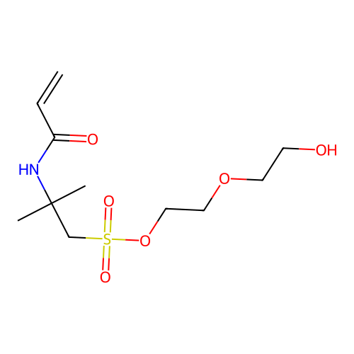 2-(2-Hydroxyethoxy)ethyl 2-methyl-2-((1-oxoallyl)amino)propanesulphonate structure