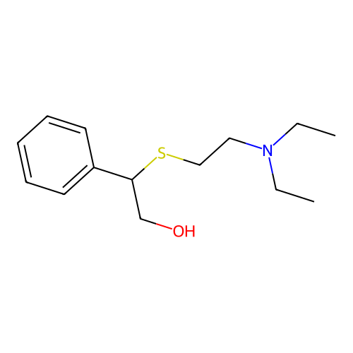 2-{[2-(Diethylamino)ethyl]sulfanyl}-2-phenylethan-1-ol structure