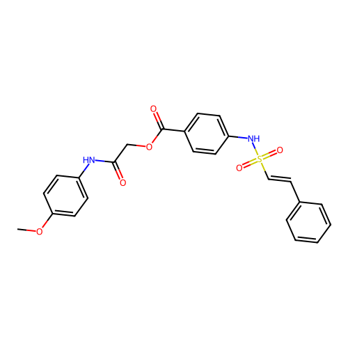 [(4-Methoxyphenyl)carbamoyl]methyl 4-(2-phenylethenesulfonamido)benzoate structure