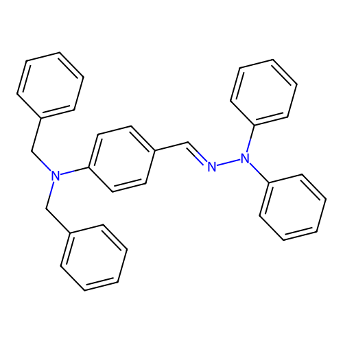 4-N,N-Bis(4-methylphenyl)-amino-benzaldehyde-N,N-diphenylhydrazone structure