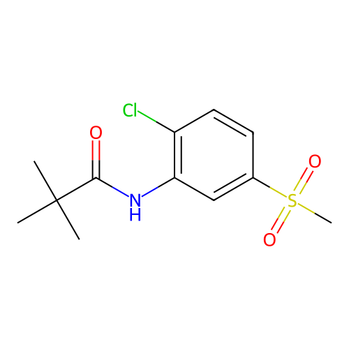 N-(2-Chloro-5-(methylsulfonyl)phenyl)pivalamide structure