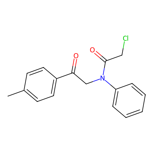2-chloro-N-[2-(4-methylphenyl)-2-oxoethyl]-N-phenylacetamide structure