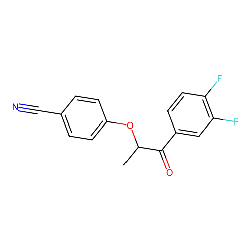 4-[1-(3,4-Difluorophenyl)-1-oxopropan-2-yl]oxybenzonitrile structure