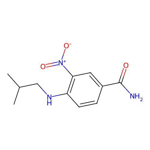 4-(Isobutylamino)-3-nitrobenzamide structure