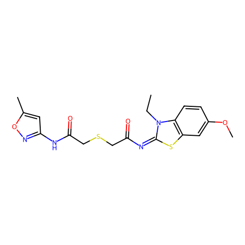 (Z)-N-(3-ethyl-6-methoxybenzo[d]thiazol-2(3H)-ylidene)-2-((2-((5-methylisoxazol-3-yl)amino)-2-oxoethyl)thio)acetamide structure