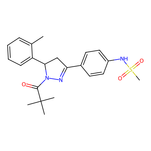 C22H27N3O3S structure