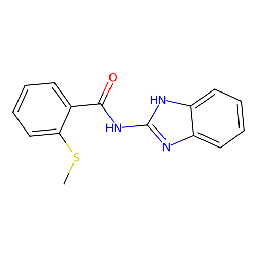 N-(1H-benzimidazol-2-yl)-2-methylsulfanylbenzamide structure