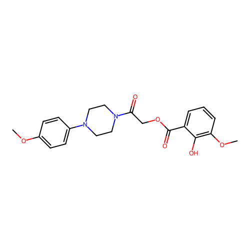 [2-[4-(4-Methoxyphenyl)piperazin-1-yl]-2-oxoethyl] 2-hydroxy-3-methoxybenzoate structure