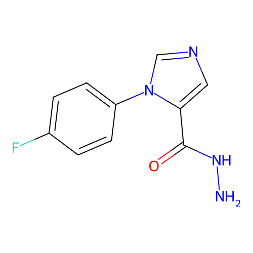 1-(4-fluorophenyl)-1H-imidazole-5-carbohydrazide structure
