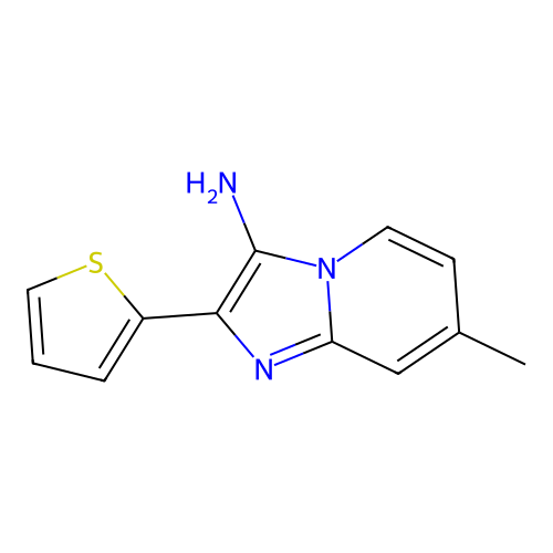 7-Methyl-2-(thiophen-2-yl)imidazo[1,2-a]pyridin-3-amine structure