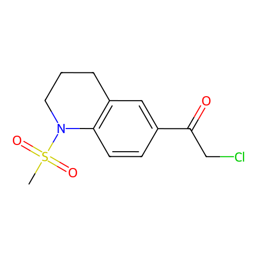 2-Chloro-1-(1-methanesulfonyl-1,2,3,4-tetrahydroquinolin-6-yl)ethan-1-one structure