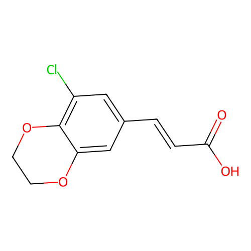 3-(8-Chloro-2,3-dihydro-1,4-benzodioxin-6-yl)acrylic acid structure