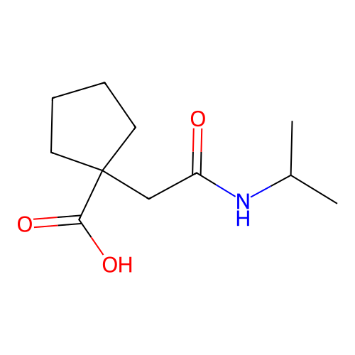 1-{[(Propan-2-yl)carbamoyl]methyl}cyclopentane-1-carboxylic acid structure
