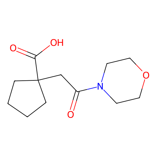 1-[2-(Morpholin-4-yl)-2-oxoethyl]cyclopentane-1-carboxylic acid structure
