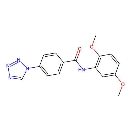 N-(2,5-dimethoxyphenyl)-4-(1H-tetrazol-1-yl)benzamide structure