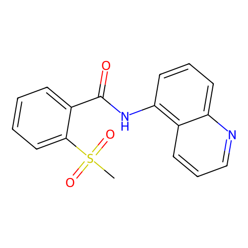 2-methylsulfonyl-N-quinolin-5-ylbenzamide structure