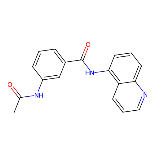 3-acetamido-N-quinolin-5-ylbenzamide structure