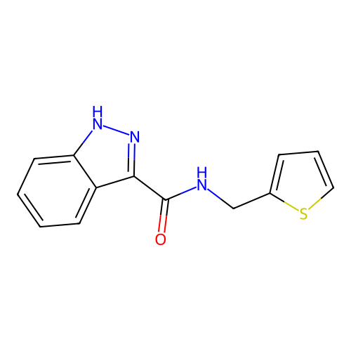 N-(thiophen-2-ylmethyl)-1H-indazole-3-carboxamide structure