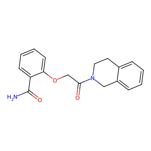 2-[2-Oxo-2-(1,2,3,4-tetrahydroisoquinolin-2-yl)ethoxy]benzamide structure