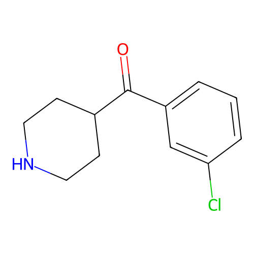 (3-Chlorophenyl)(piperidin-4-yl)methanone structure