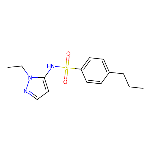 N-(1-Ethyl-1H-pyrazol-5-yl)-4-propylbenzenesulfonamide structure