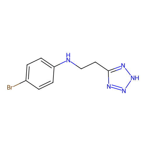 1H-Tetrazole-5-ethanamine, N-(4-bromophenyl)- structure