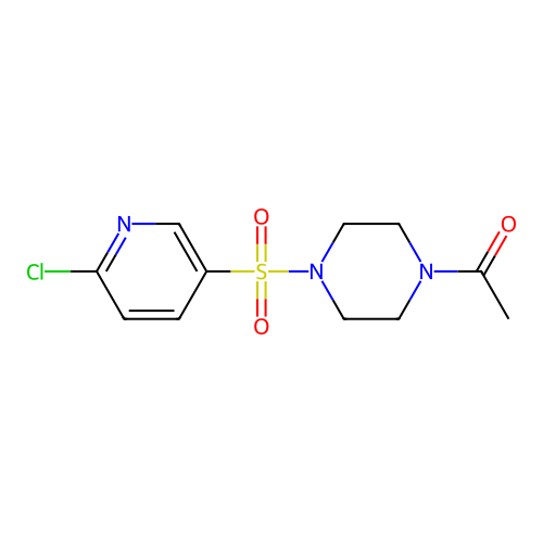1-{4-[(6-Chloropyridin-3-yl)sulfonyl]piperazin-1-yl}ethan-1-one structure