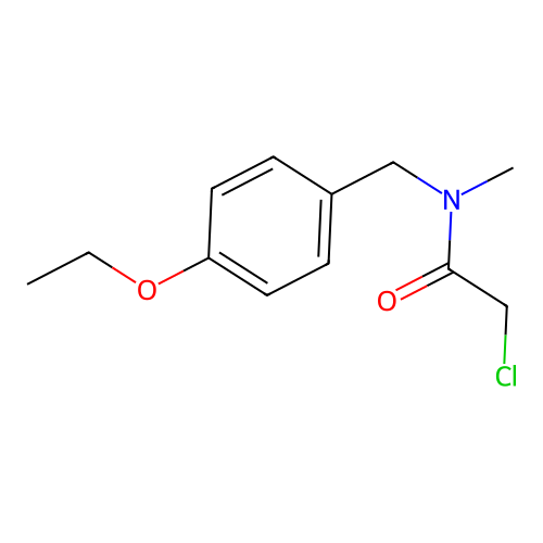 2-chloro-N-[(4-ethoxyphenyl)methyl]-N-methylacetamide structure