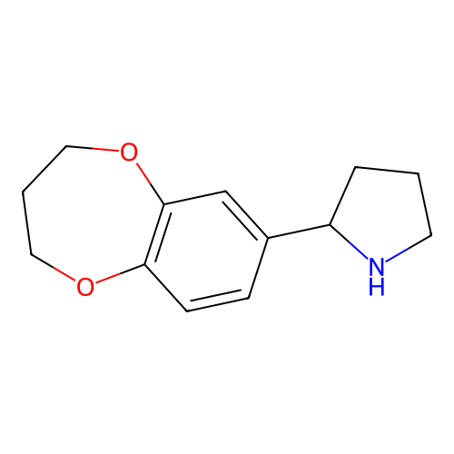 2-(3,4-dihydro-2H-1,5-benzodioxepin-7-yl)pyrrolidine structure