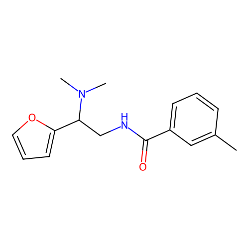 N-[2-(dimethylamino)-2-(furan-2-yl)ethyl]-3-methylbenzamide structure