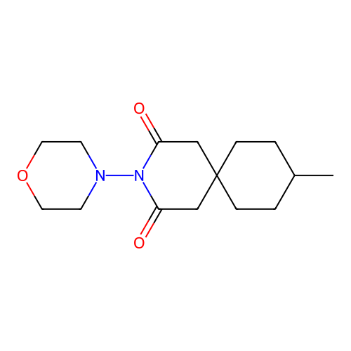 9-Methyl-3-(4-morpholinyl)-3-azaspiro(5.5)undecane-2,4-dione structure