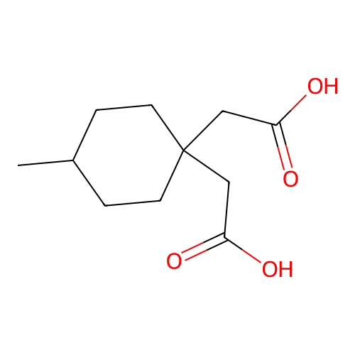 4-Methyl-1,1-cyclohexanediacetic acid structure