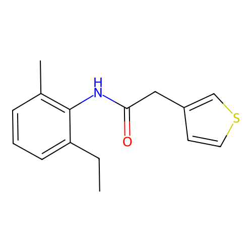 N-(2-ethyl-6-methylphenyl)-2-thiophen-3-ylacetamide structure