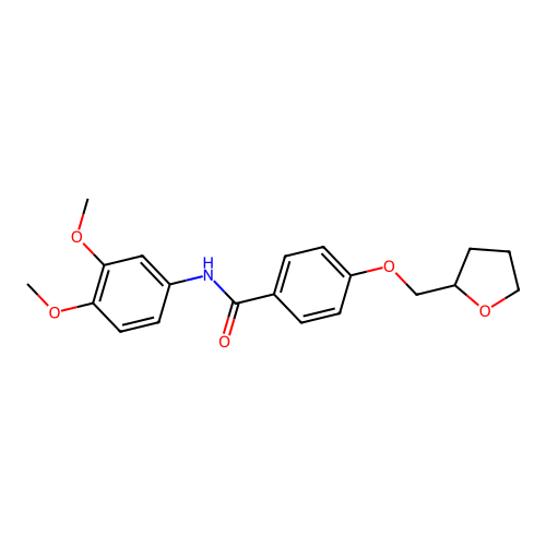 N-(3,4-dimethoxyphenyl)-4-(oxolan-2-ylmethoxy)benzamide structure