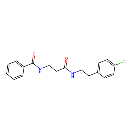 N-[3-[2-(4-chlorophenyl)ethylamino]-3-oxopropyl]benzamide structure