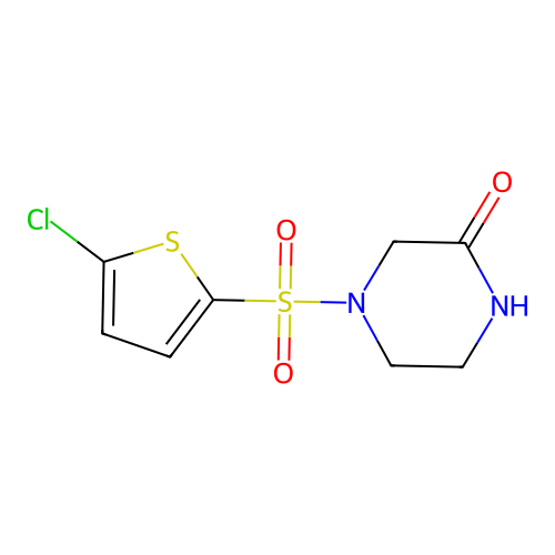 4-((5-Chlorothiophen-2-yl)sulfonyl)piperazin-2-one structure