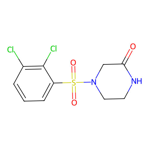4-((2,3-Dichlorophenyl)sulfonyl)piperazin-2-one structure