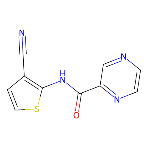 N-(3-cyanothiophen-2-yl)pyrazine-2-carboxamide structure