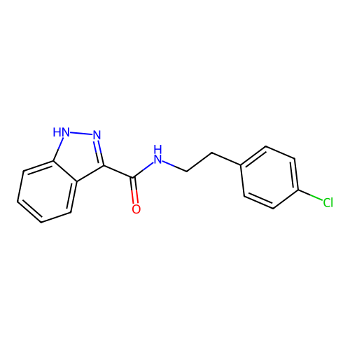 N-[2-(4-chlorophenyl)ethyl]-1H-indazole-3-carboxamide structure