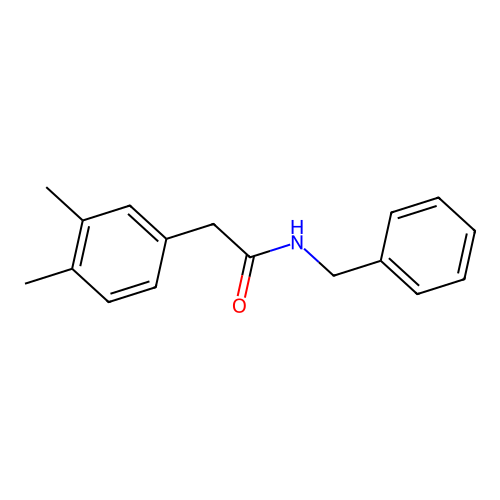 N-benzyl-2-(3,4-dimethylphenyl)acetamide structure