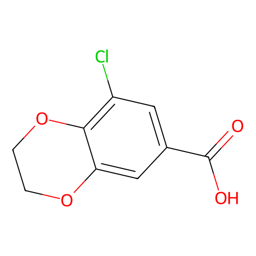 8-Chloro-2,3-dihydro-1,4-benzodioxine-6-carboxylic acid structure