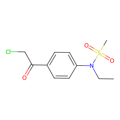N-[4-(2-chloroacetyl)phenyl]-N-ethylmethanesulfonamide structure