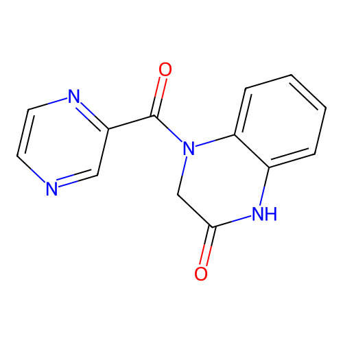 4-(pyrazine-2-carbonyl)-3,4-dihydroquinoxalin-2(1H)-one structure