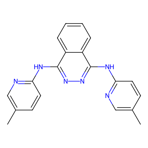 1-N,4-N-bis(5-methylpyridin-2-yl)phthalazine-1,4-diamine structure