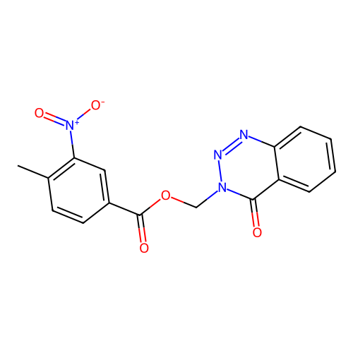 (4-Oxo-1,2,3-benzotriazin-3-yl)methyl 4-methyl-3-nitrobenzoate structure