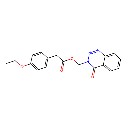 (4-Oxo-1,2,3-benzotriazin-3-yl)methyl 2-(4-ethoxyphenyl)acetate structure