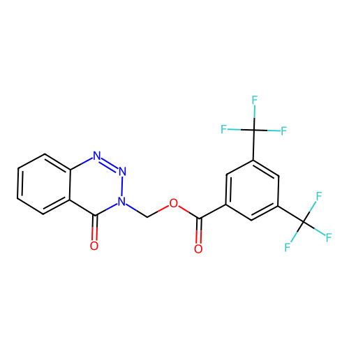 (4-Oxo-1,2,3-benzotriazin-3-yl)methyl 3,5-bis(trifluoromethyl)benzoate structure