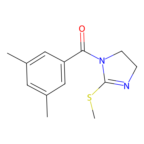 (3,5-dimethylphenyl)(2-(methylthio)-4,5-dihydro-1H-imidazol-1-yl)methanone structure