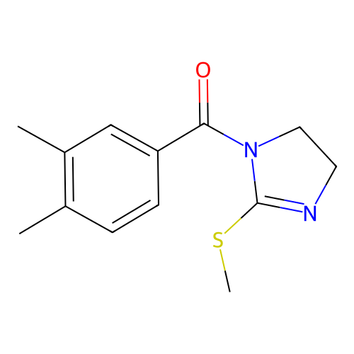 (3,4-Dimethylphenyl)-(2-methylsulfanyl-4,5-dihydroimidazol-1-yl)methanone structure